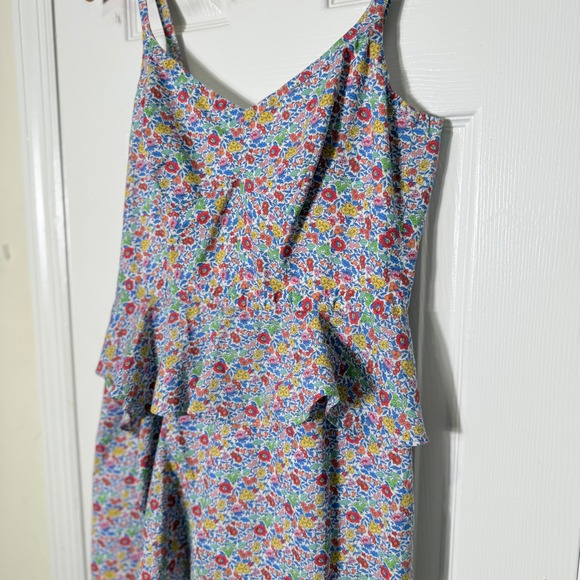 J.Crew Liberty London Floral Ruffle Dress High Low Hem Size 6 - Picture 3 of 8